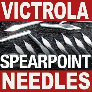 100 Speartip VICTROLA NEEDLES Gramophone Thorens Victor Silvertone 