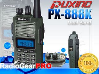   PX 888K Dual Band 2 way Radio 136 174 400 480Mhz + Free PTT earpiece
