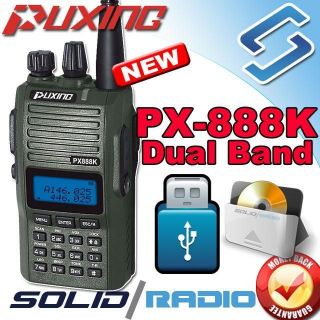 Puxing PX 888K Dual band radio 136 174 400 480 + Earpiece + USB 