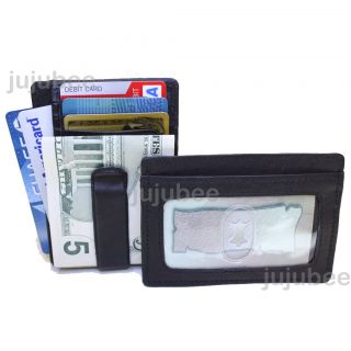 leather mens money clip front pocket wallet new time left