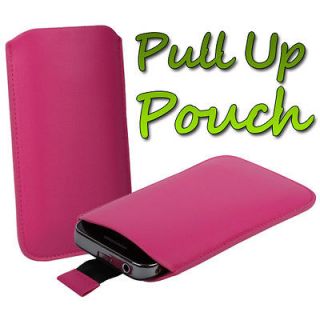   LEATHER PULL UP SLEEVE CASE COVER POUCH FOR NOKIA ASHA 200 / 201 PHONE