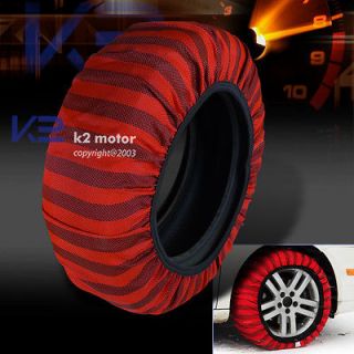 FRONT/REAR 54 ISSE TEXTILE SNOW CHAIN WINTER TIRES CHAINLESS DONUT 