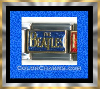 licensed italian charms the beatles blue logo charm time left