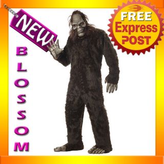 C302 Mens Full Big Foot Gorilla Scary Halloween Adult Fancy Dress 