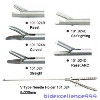 New CE Approved Needle Holder V Type 5X330mm Laparoscopy Laparoscopic 