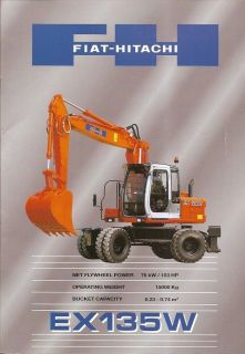 Equipment Brochure   Fiat Hitachi   EX135W   Wheel Excavator   2000 