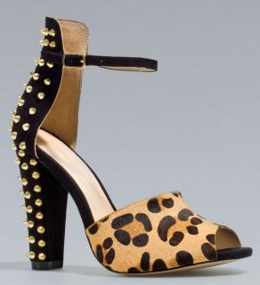zara studded leopard print sandals ref 2350 201