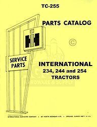 international 234 244 254 parts catalog manual tc 255 time