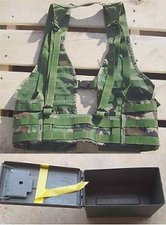 Military SURPLUS M2A1,223, 5.56 AMMO CAN Ammunition Box And 1 FLC