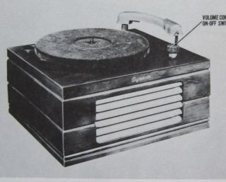 1947 DYNAVOX SWINGMASTER phonograph service manual PHOTOFACT SCHEMATIC 