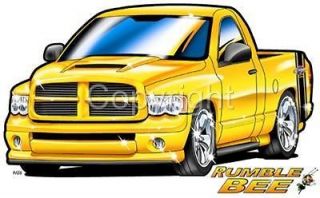 rumble bee pickup truck cartoon t shirt 9156 more options