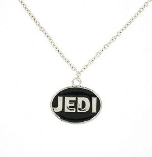 NEW Star Wars Chrome Silver Jedi Logo Pendant Necklace by Rock Rebel 