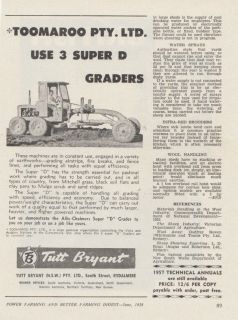 vintage 1958 allis chalmers super d grader advertisement from 