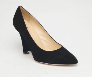 new kate spade deb black suede wedge heels $ 298
