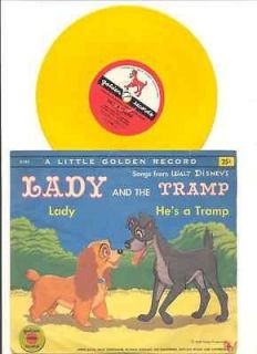 Little Golden Records Lady and the Tramp Davy Crockett plus Mary 