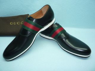 nib gucci cirano black sneakers tennis shoes size g11
