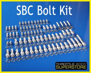 SBC Engine Bolt Kit Stainless Small Block Chevy 265   400 Short Water 