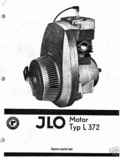 vintage jlo typ l 372 snowmobile engine parts manual time