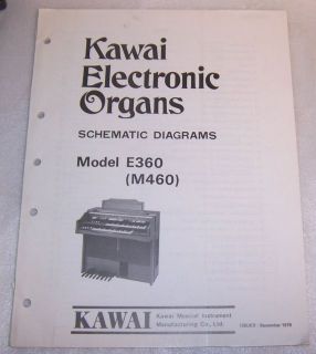 kawai model e360 m460 schematics manual from canada time left