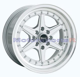 15 15x8 XXR 501 Hyper Silver Wheels Rims Deep Dish Lip Stance 4x114.3 