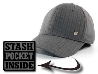 NEW No Bad Ideas Bentley Stripe with Stash Pocket Flex Cap Hat $25