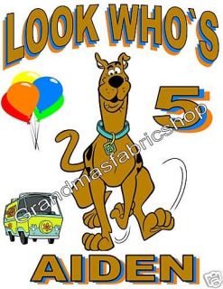 New Scooby Doo Custom Personalized Birthday T Shirt #2 Party Favor 