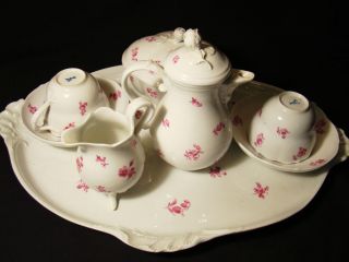 meissen porcelain tete a tete tea set 8 pieces 1850