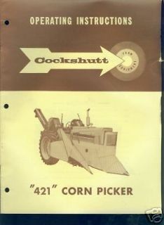 Cockshutt 421 mounted corn picker operator manual