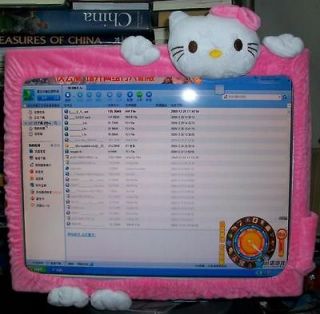Cute Sanrio Hello Kitty Computer Monitor Push Side Cushion Cover Rare 