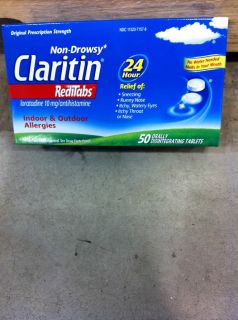 Claritin 24 Hour 10 mg Loratadine Antihistamine Allergy Medicine 50 