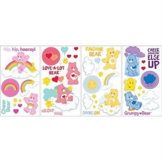 CARE BEARS 47 Removable Wall Decals FUNSHINE CHEER GRUMPY Room Decor 