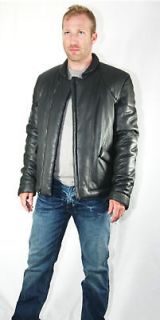 armani exchange real lamb leather jacket $ 425 new m