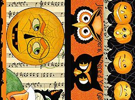 Creepers Peepers J. Wecker Frisch Halloween Quilt Fabric By The Yard
