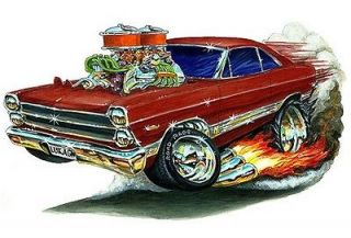 1966 67 ford fairlane muscle car toon art tshirt new more options size 
