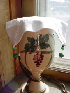 White Linen Renaissance Beaded Feast Goblet Tankard Mug Cover # 2104