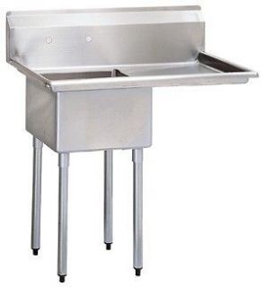 Commercial Stainless Steel (1) One Compartment Sink 38.5 x 24 New