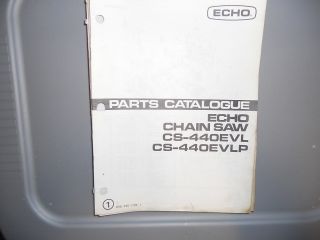 echo parts manual chainsaw cs 440evl cs 440evlp time left