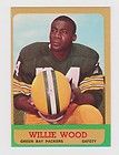 WILLIE WOOD 1963 Topps Football RC # 95 Rookie Green Bay Packers HOF