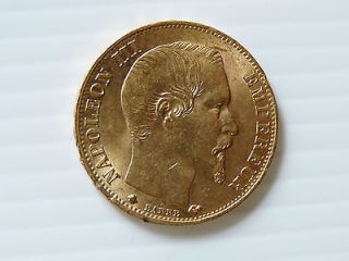 FRANCE 1860 BB GOLD COIN 20 FRANCS NAPOLEON III UNCIRCULATED RARE