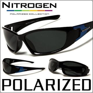 Polarized New Nitrogen Mens Cycling Bike Sunglasses Black Blue Frame 
