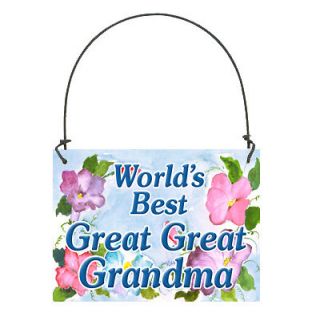 Small WOOD SIGN Plaque BEST GREAT GREAT GRANDMA ornament Buy 3 items 