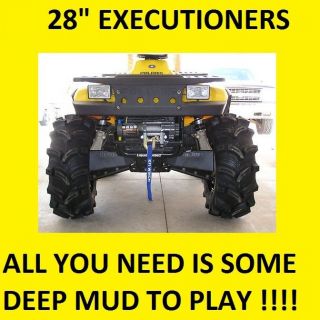 28 EXECUTIONER ATV TIRES COMPLETE SET (4)    (2) 28X9 14 (2 