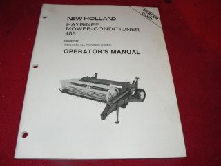 new holland 488 haybine operator s manual 