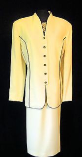 CONDICI Wedding Outfit Size 20 Ivory Black Dress and Jacket Suit 