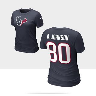   and Number NFL Texans   Andre Johnson Womens T Shirt 510411_460_A