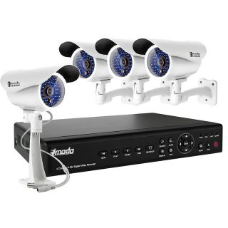 CH DVR Outdoor 80ft IR Security Video Surveillance Camera System 