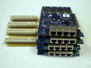 QTY 4* AEI P430TX PCI 10/100 QUAD FAST ETHERNET CARD WITH PCI RISER