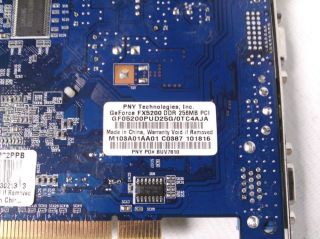 PNY NVIDIA GeForce FX5200 VCGFX522PPBCU 256MB DDR PCI Graphics Adapter 