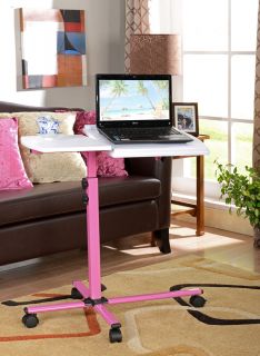 Kings Brand Pink / White Kids Childrens Split Top Adjustable Laptop 