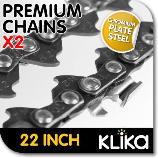 2x NEW 22in BAR CHAINSAW CHAINS .325 Pitch 86DL 0.058 REPLACEMENT SAW 
